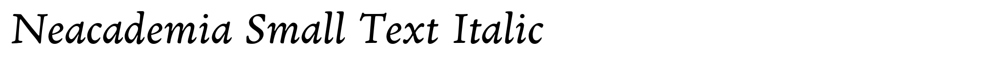 Neacademia Small Text Italic image